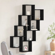 Scaffale da parete Rovere Nero 90 x 15 x 119,5 cm 862650