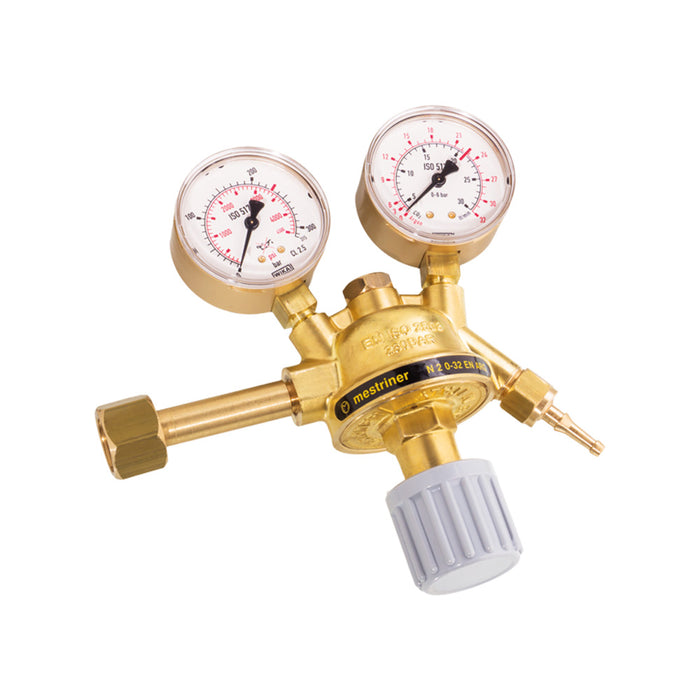 RIDUTTORE DI PRESSIONE BOMBOLA SALDATRICI AR/CO2 ADATTATORE 2 MANOMETRI DECA