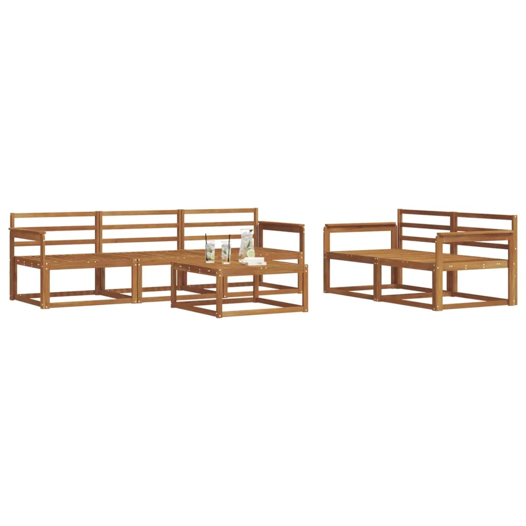 Set di divani da esterno 6 pcs Naturale