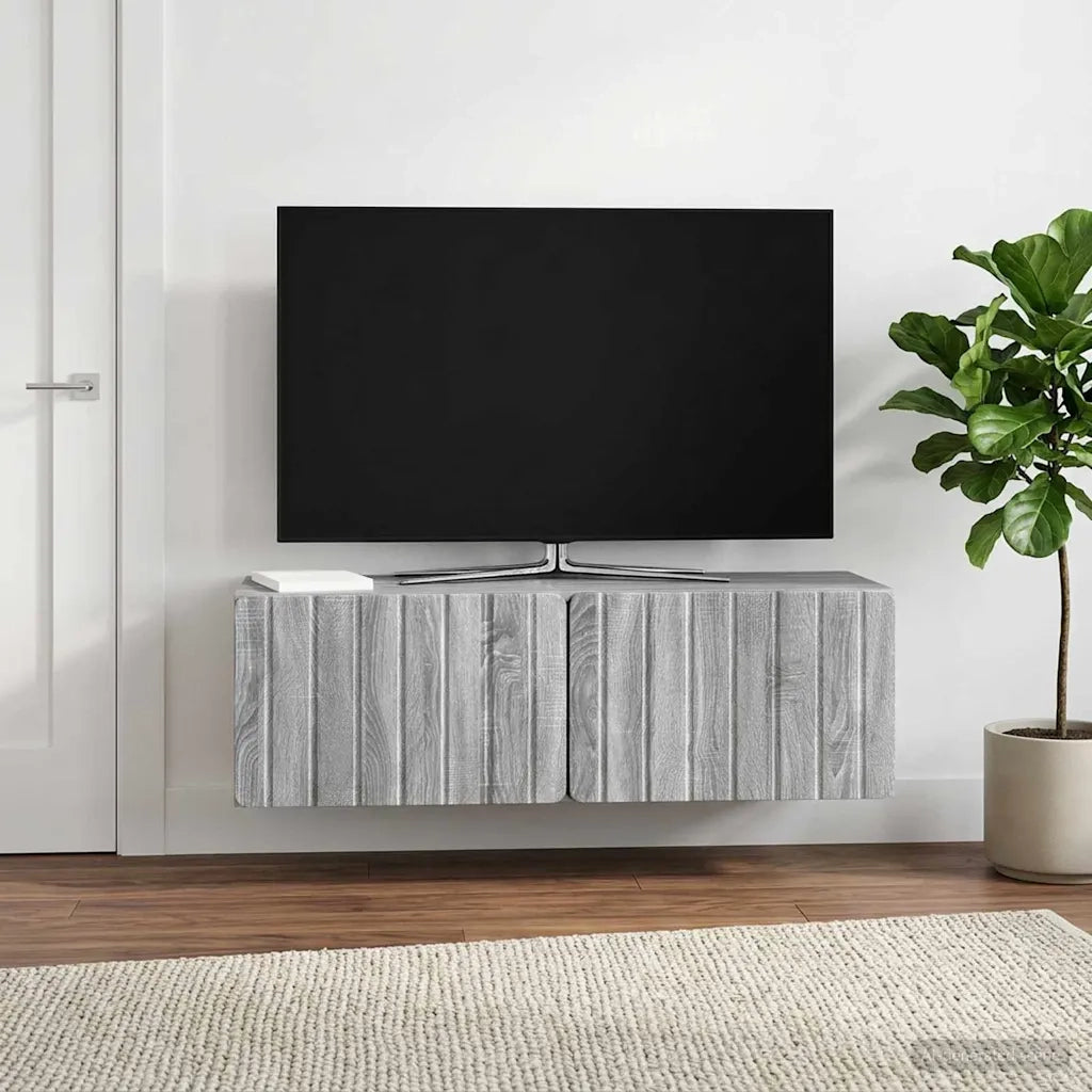 Mobile Porta TV da Muro 98 x 31 x 30 cm Sonoma grigio 898391