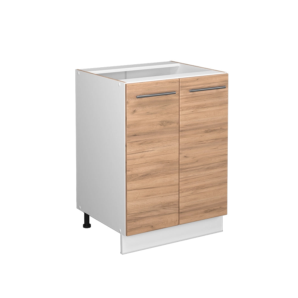 Mobiletto base cucina Fame-Line Rovere dorato/Bianco 60 cm senza piano di lavoro Vicco
