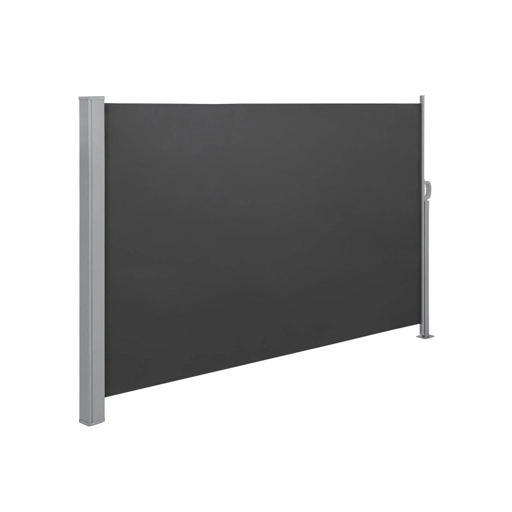 Tenda da sole laterale per balcone e terrazza parasole frangivista 180 x 300 cm (h x l) grigio scuro antracite 12_0001841