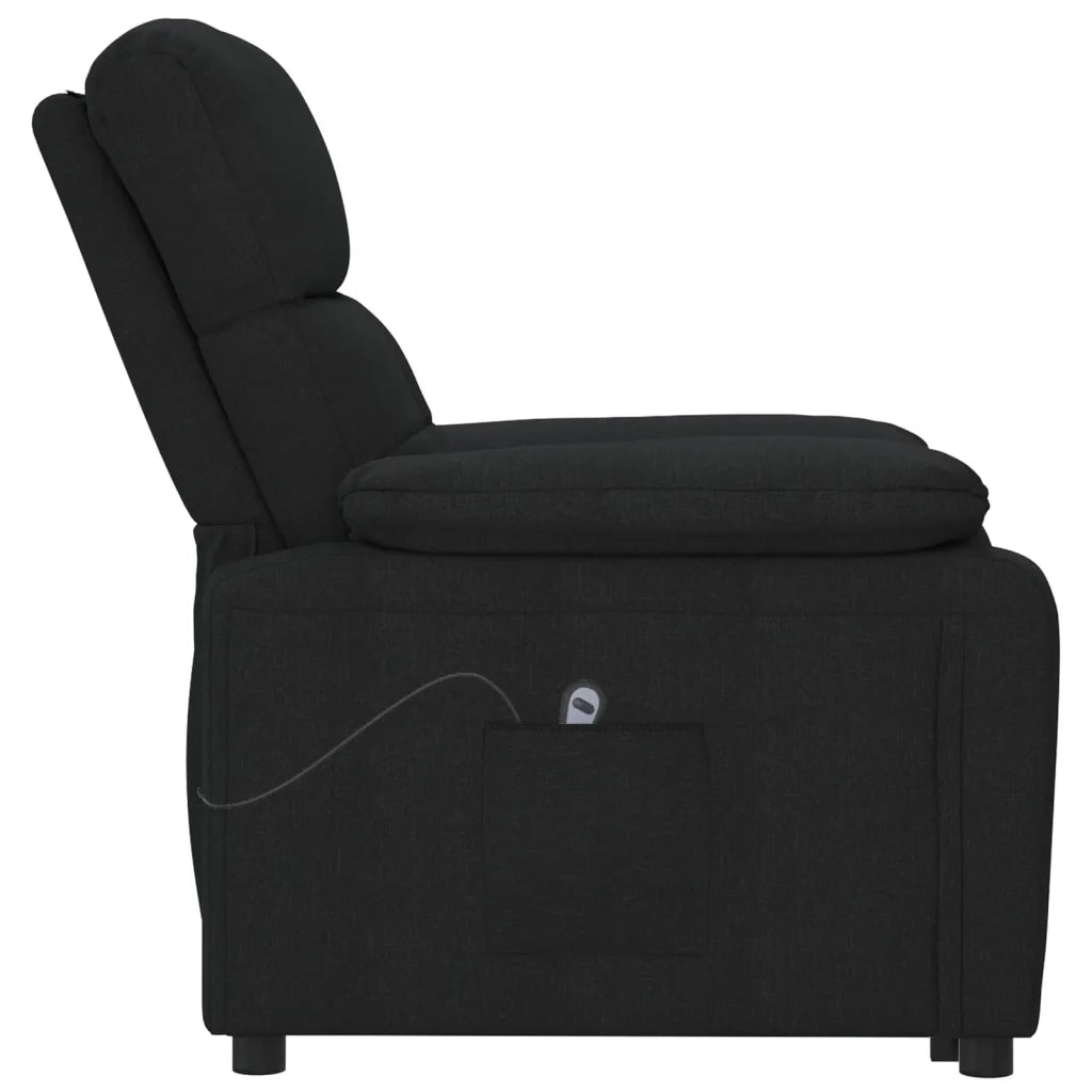 Poltrona Elettrica Reclinabile Nera in Tessuto cod mxl 11684