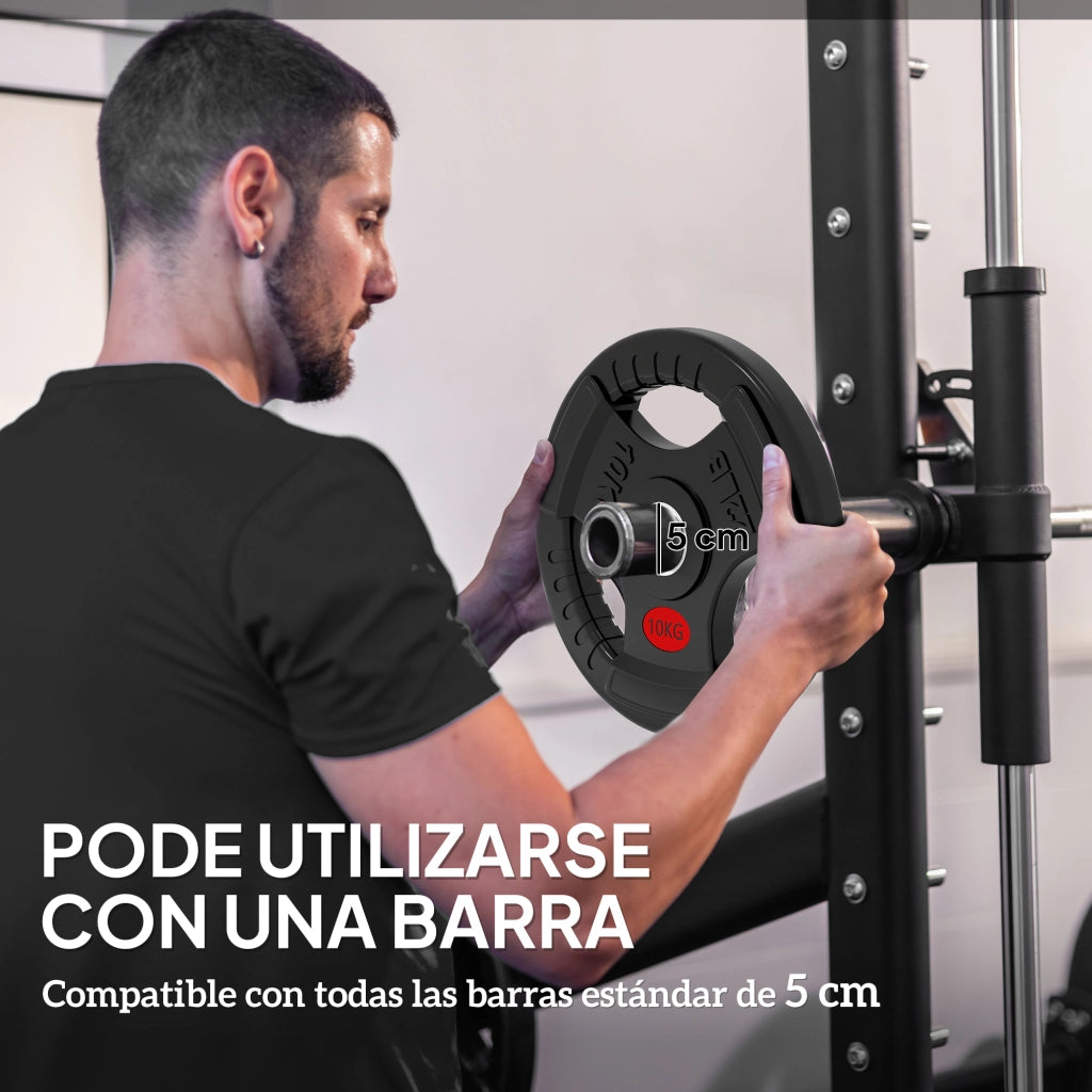 Dischi Pesi Olimpici 2x10 kg ¨C zephmum ¨C Nero, Foro ?50 mm