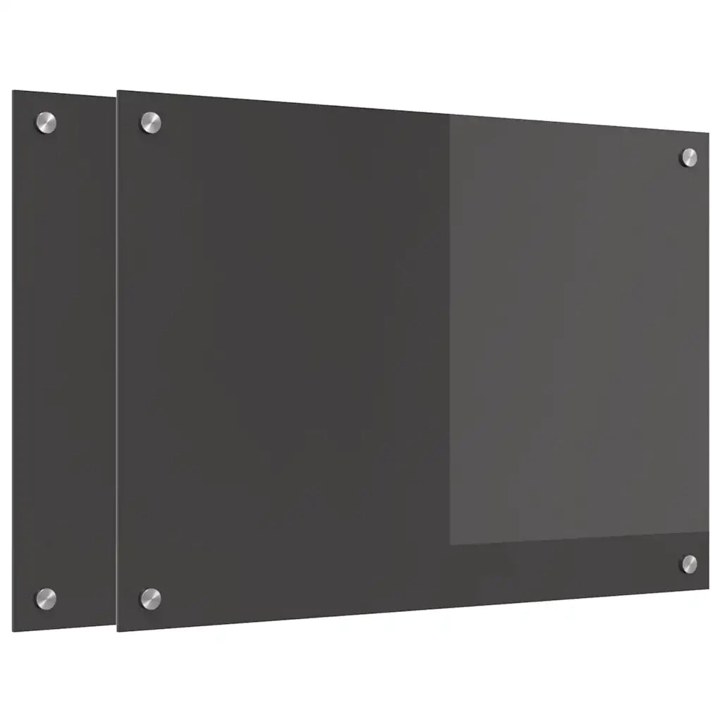 Rivestimento da Cucina 2 pz-Set di 2 Paraschizzi per Cucina Grigio scuro 70 x 50 cm