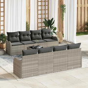 Set Divano da Giardino 9 pcs Grigio chiaro e grigio scuro 3354301