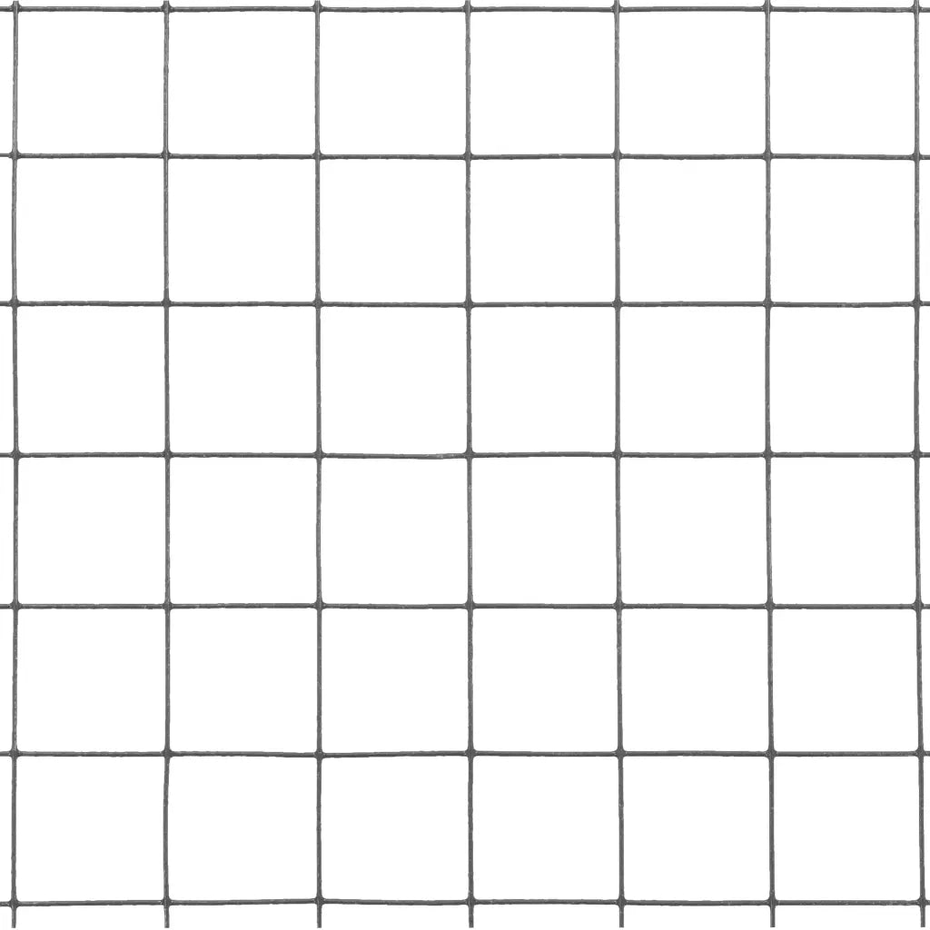 Recinzione in Rete per Pollaio in Acciaio e PVC 10x1 m Grigio 143637