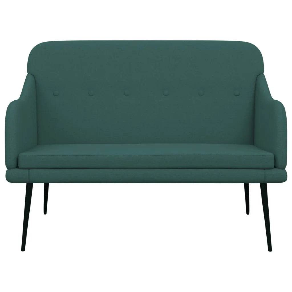 vidaXL Panca Verde Scuro 110x76x80 cm in Tessuto