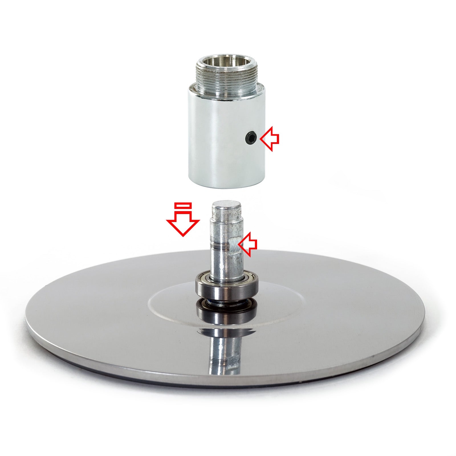 Palo da pole dance Ø 45 mm Altezza regolabile 2,31-2,74 m In acciaio Non richiede fori