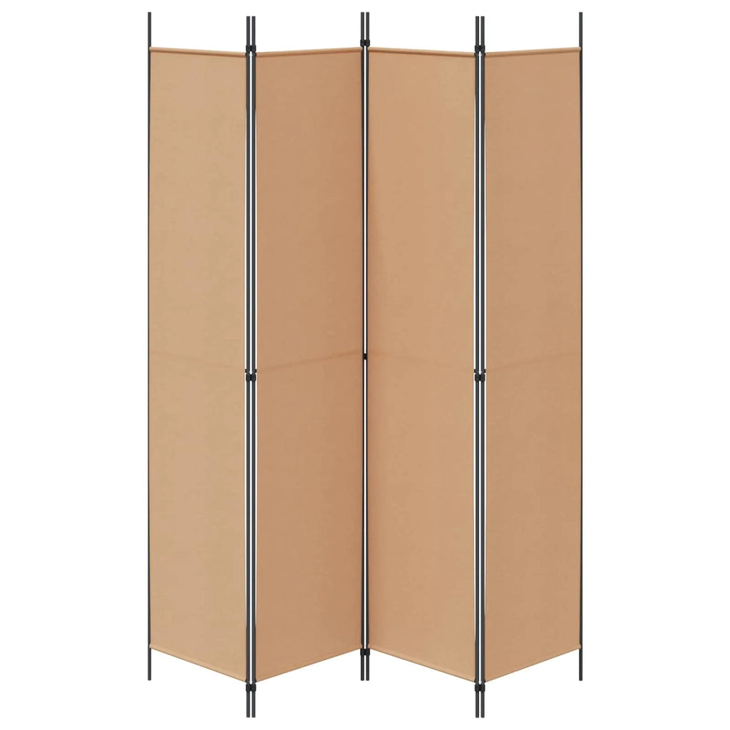 Divisorio Ambienti | Divider per stanze | Paravento a 4 Pannelli Beige 200 x 220 cm Tessuto
