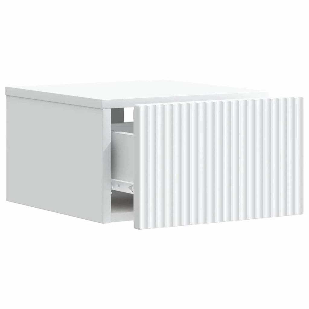 Mobiletto da notte a muro 2 pcs Bianco 33 x 34,5 x 20 cm