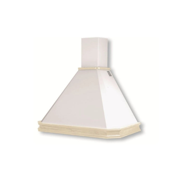 Cappa rustica parete Mattei90 panna bucciato e massello bianco Samet