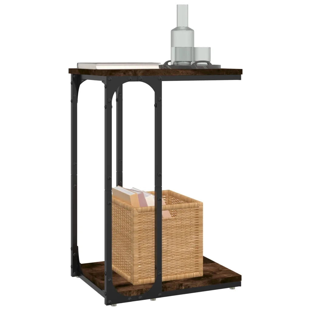 Tavolino Rovere Fumo 40x30x60 cm in Legno Multistrato 825819