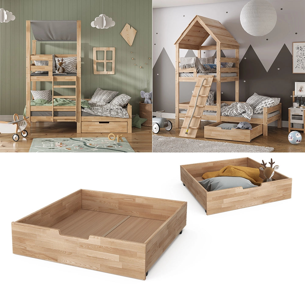 Vitalispa Cassetto rotante Legno naturale 92 x 89 cm