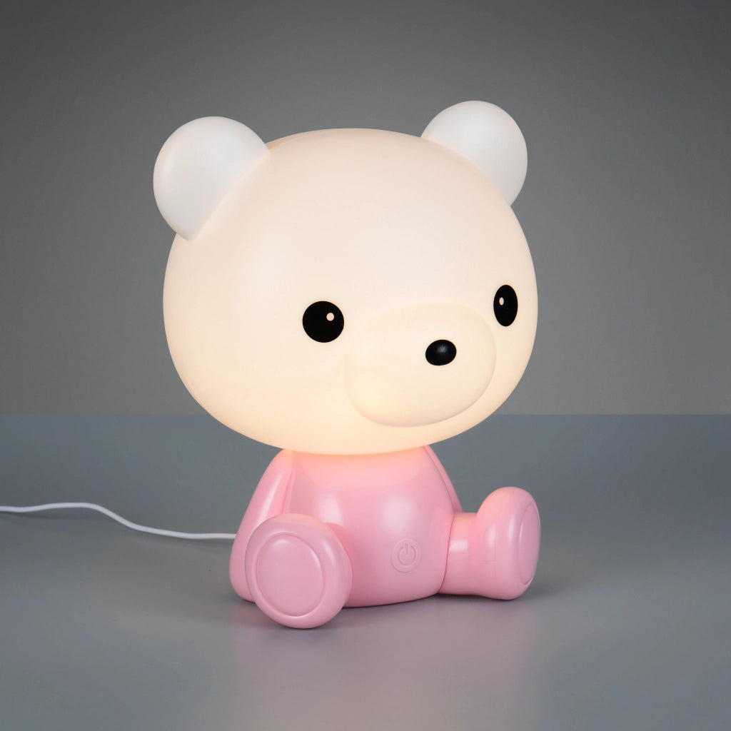 LAMPADA DA TAVOLO LED CUTIE 0,3W H26CM ORSO ROSA