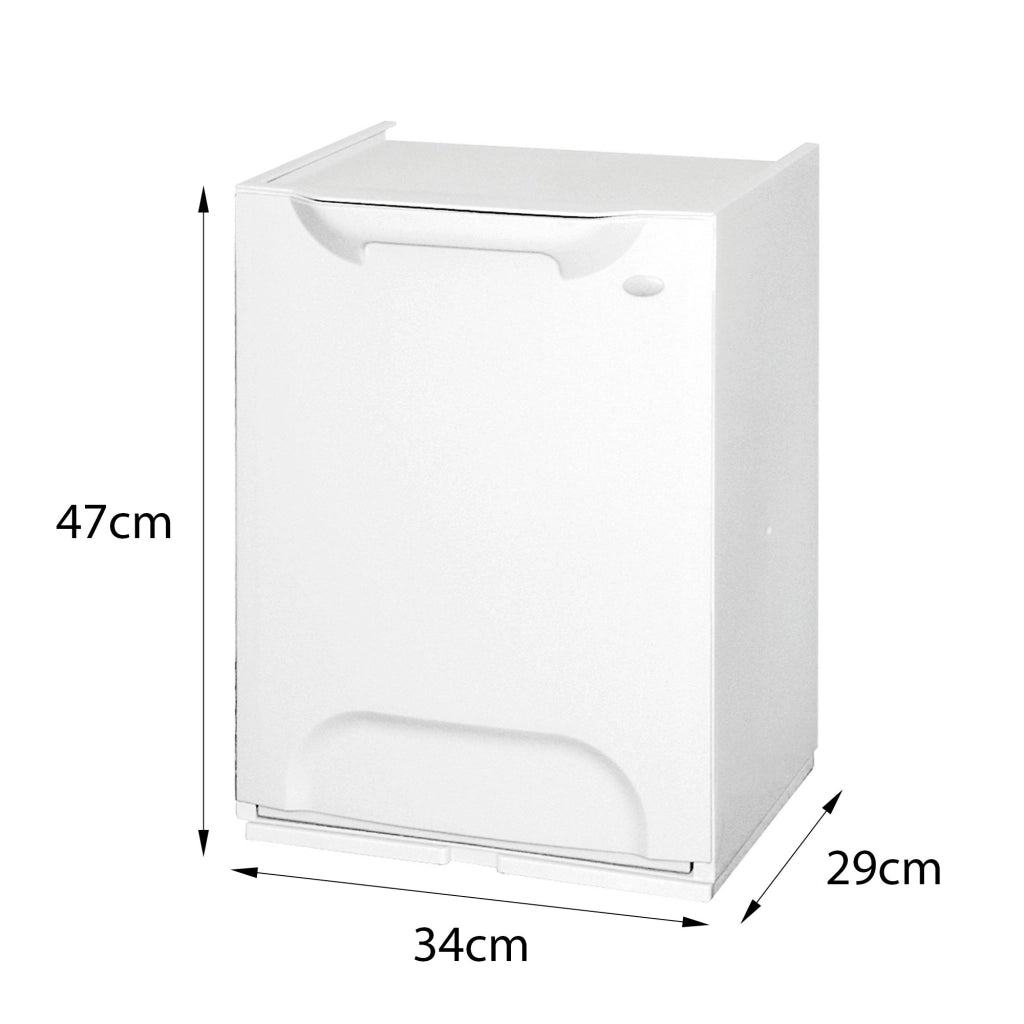 Contenitore per Rifiuti Dorothy, Pattumiera Capacità 15 lt Made in Italy, 34x29x47h cm Bianco