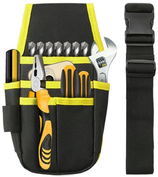 Tooltas Multifunzionale - Tas di Canapa Professionale - Compatta e Portatile - Giallo - Ideale per i Lavori di Fai da Te e gli Strumenti - Adatto per...