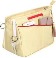 Organizzatore di Borse in Borsa, Tasca a Mano in Nylon con Cerniera, Borse Interne per Borse a Mano, Organizzatore Cosmetico per Donna, Grande
