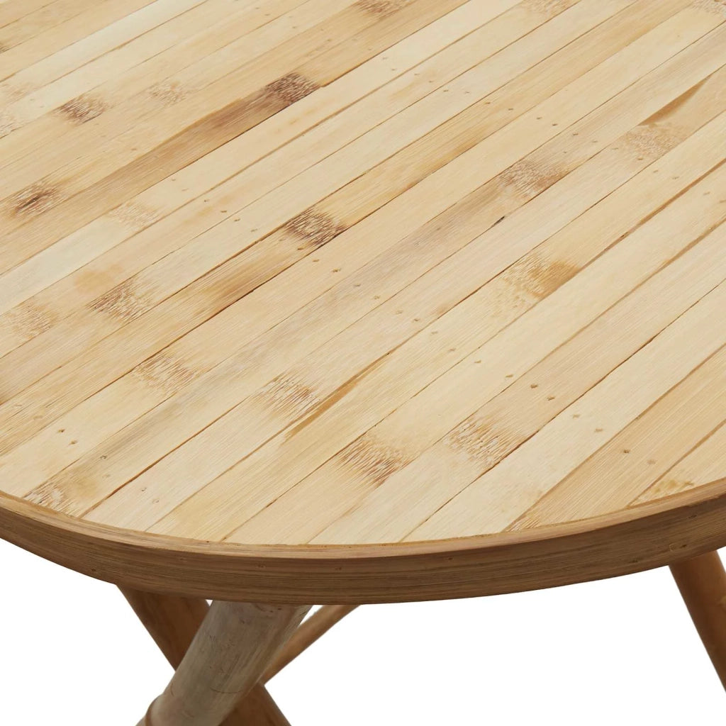 Set da pranzo da giardino pieghevole 3 pz Naturale Bambù 3468663