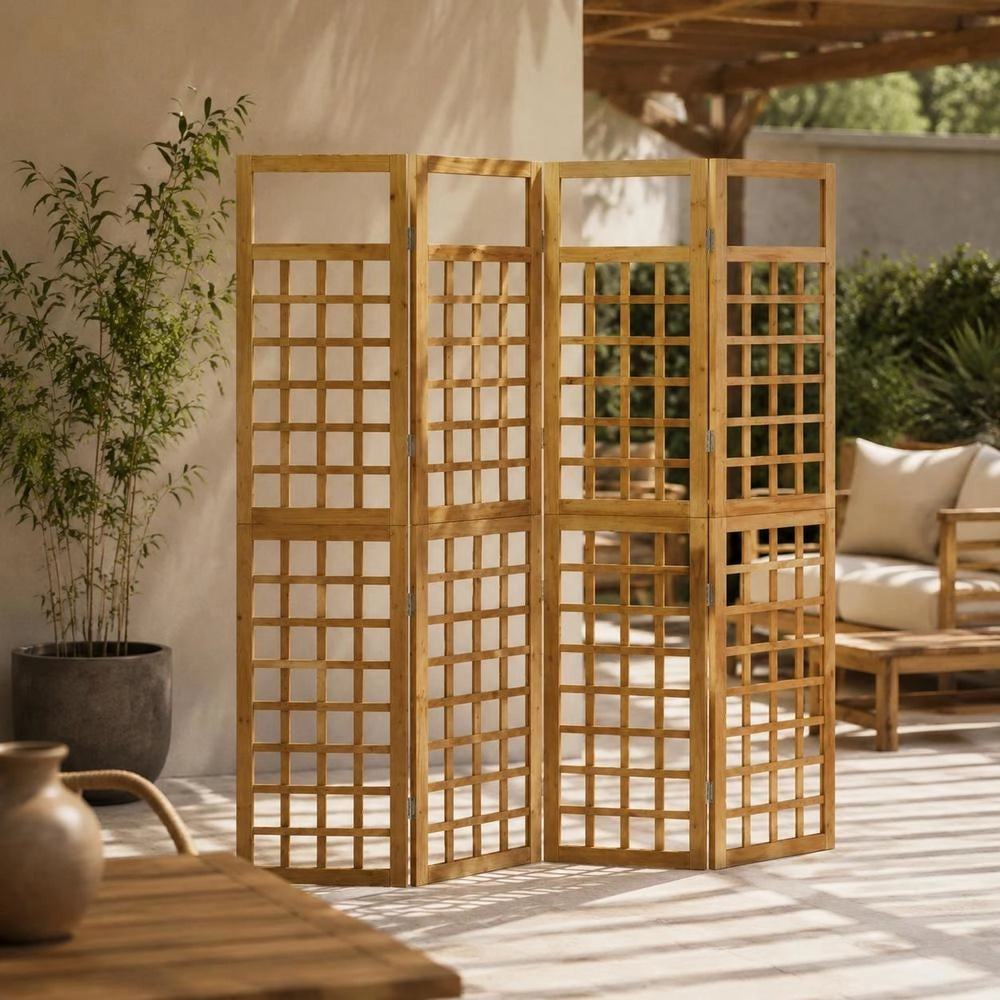Trellis/Screen 4-piece Solid Fir Wood 161x180 Cm
