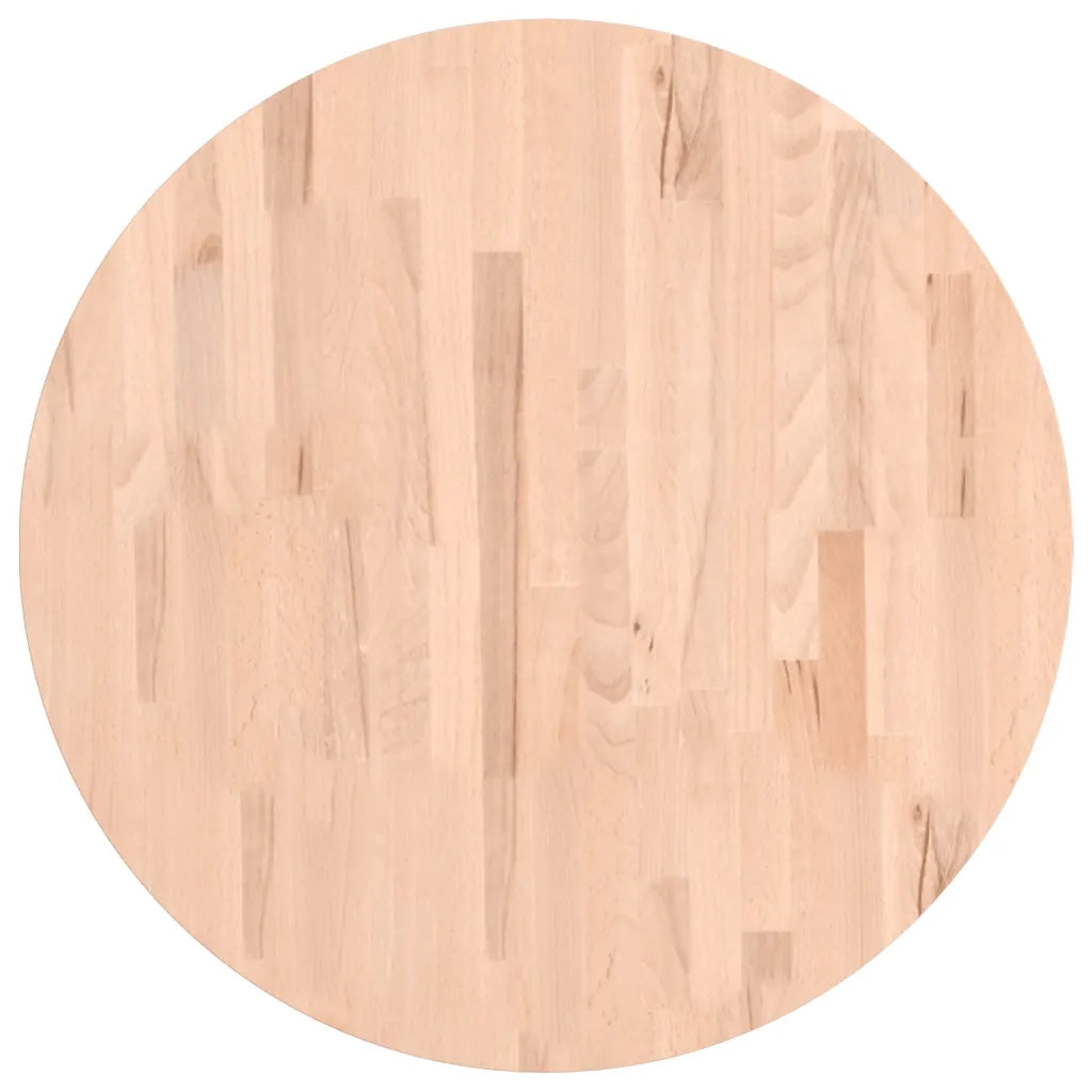 Piano per Tavolo Ã˜70x4 cm Rotondo in Legno Massello di Faggiocod mxl 107290