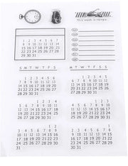 Stempelli in silicone trasparente per calendari - Decorazioni per scrapbooking - Giornali/ Carte da visita - 11x16cm - Materiali di alta qualità