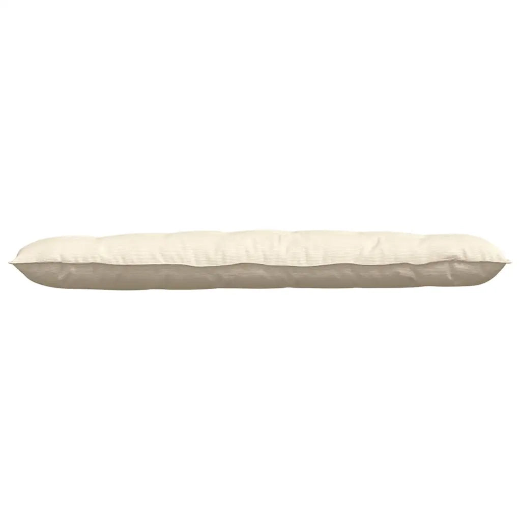 Cuscino per Schiena | Cuscino dorsale Crema 160 x 50 cm Tessuto in Cords