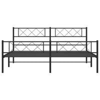 Giroletto senza Materaso con Pediera in Metallo Nero 180x200 cm 372299