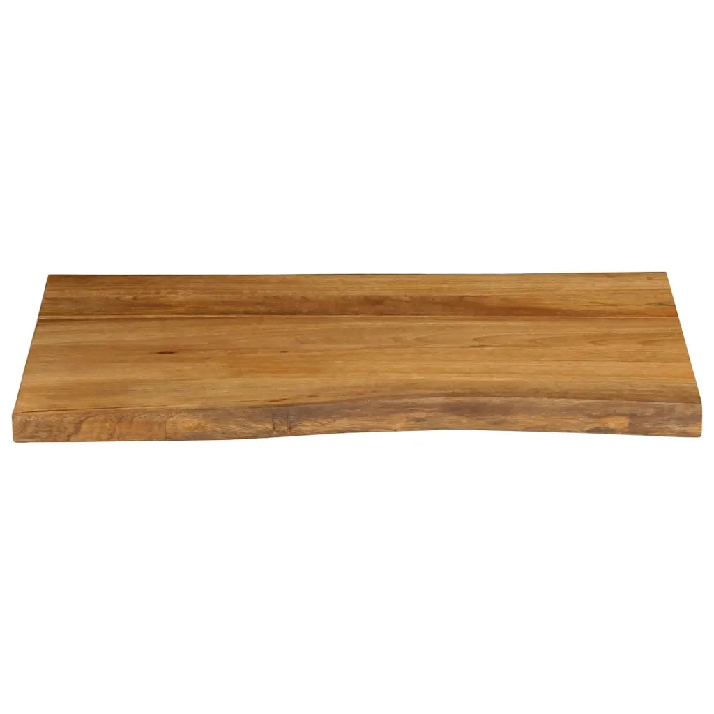 Piano per Tavolo 80x60x3,8cm Bordi Vivi in Legno Massello Mango 370788