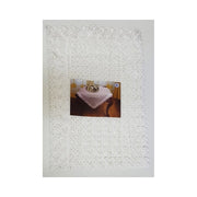 Trade Shop - Centrino Centrotavola Bianco Avorio Quadrato Merletto Centro Tavola 80x80cm -