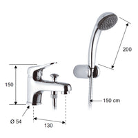 Miscelatore lavabo/vasca remer con kit doccia - serie kiss