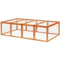 Gabbia per Animali da Compagnia, Gabbia per Roditori, Gabbia per Piccoli Animali in Legno di Abete, Naturale 181 x 100 x 48 cm