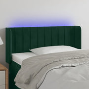 Testiera a LED Verde Scuro 103x16x78/88 cm in Velluto