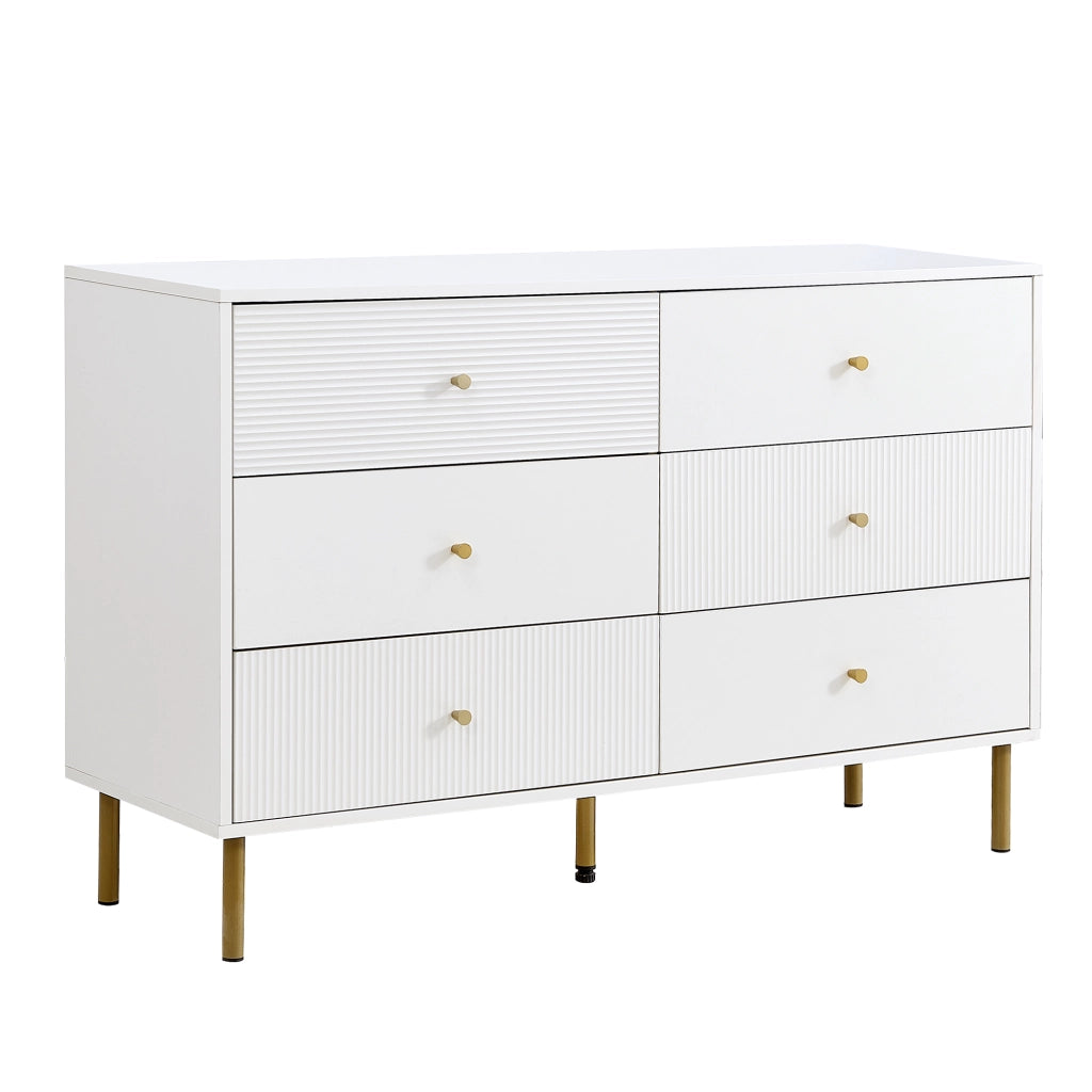 Cassettiera 6 Cassetti ¨C Xylo ¨C Bianco, MDF, Metallo, 120x40x78