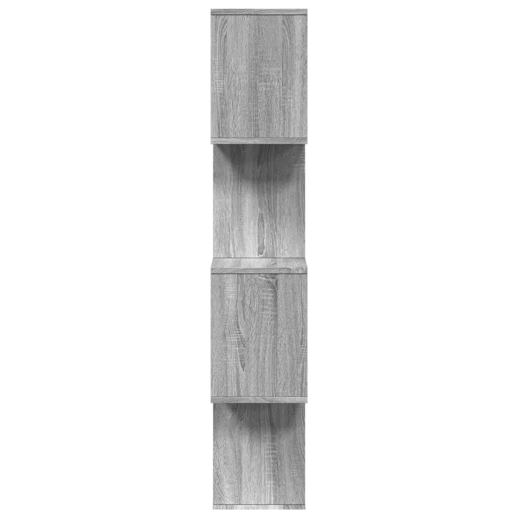Libreria 4 Ripiani Grigio Sonoma 70x24x129 cm in Truciolato 858107
