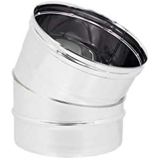 Gomito curva acciaio inox 80mm 5 decimi aisi 304 (30 gradi)