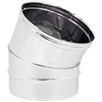 Gomito curva acciaio inox 80mm 5 decimi aisi 304 (30 gradi)