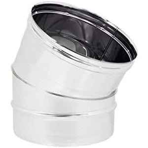 Gomito curva acciaio inox 80mm 5 decimi aisi 304 (30 gradi)