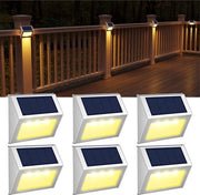 Lampade esterne decorative in acciaio inossidabile, illuminazione esterna wireless per scale, muri, terrazze, giardini, sentieri, recinzioni, 6 set.