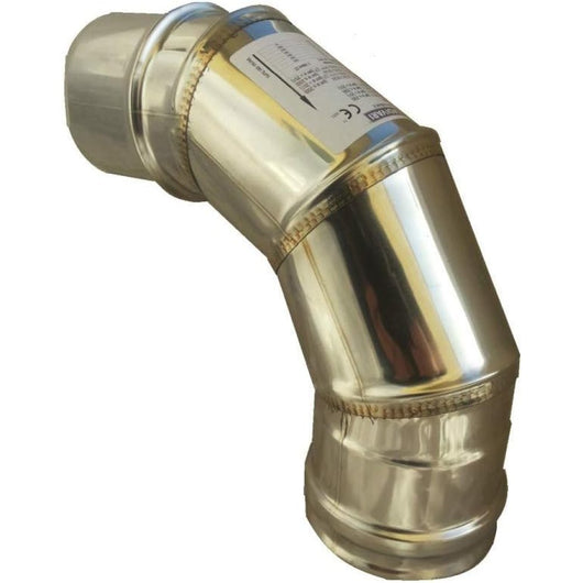 Gomito curva acciaio inox 80mm 5 decimi aisi 304 (90 gradi)