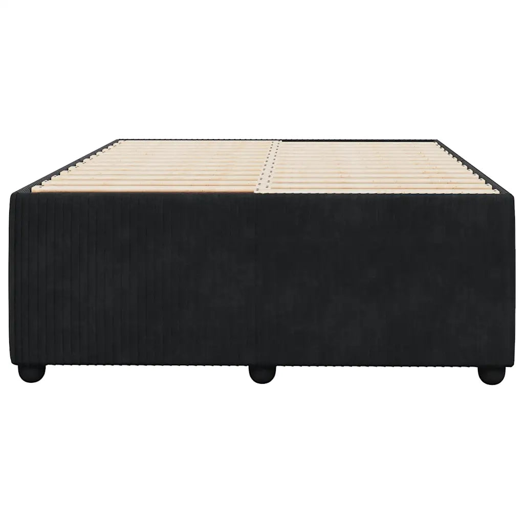 Giroletto senza Materasso Nero 120x190 cm Velluto