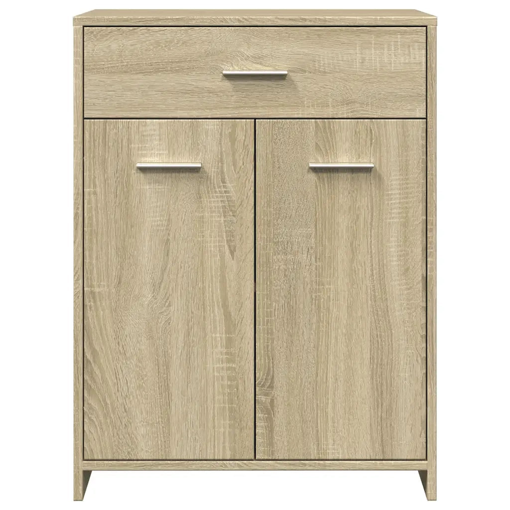 vidaXL Set Mobili da Bagno 4 pz Rovere Sonoma in Legno Multistrato