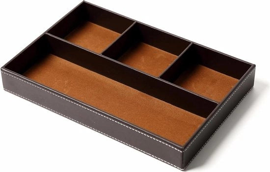 Scaletta per chiavi in legno con 4 contenitori - organizzatore per telefono cellulare e chiavi - regalo per uomo