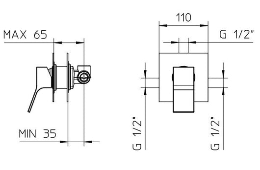 Miscelatore doccia Young - Palazzani