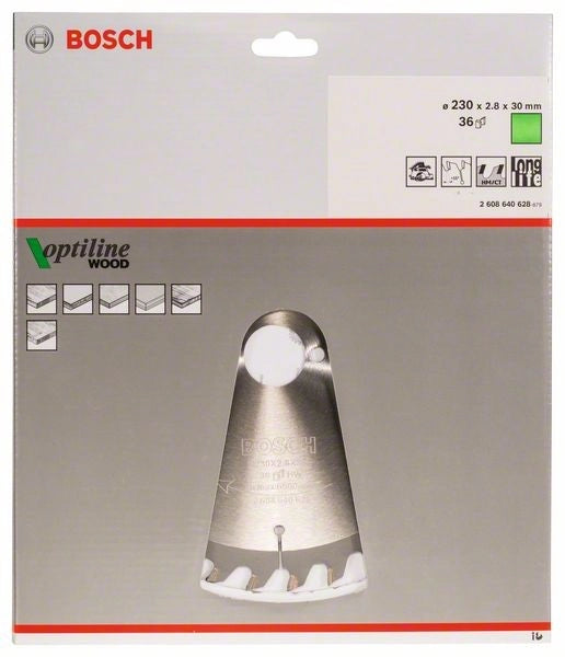 2608640628 - Lama per sega circolare Optiline Wood 230 x 30 x 2,8 mm, 36