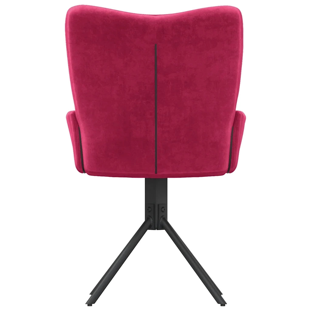 Sedie da Pranzo Girevoli 2 pz Rosso Vino in Velluto cod mxl 5541