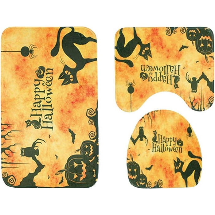 Ounona 3 piece halloween tappeto morbido tappetino da bagno set