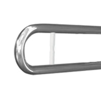 Maniglione barra ribaltabile con piastra lunga cm 70 e porta rotolo inox satinato