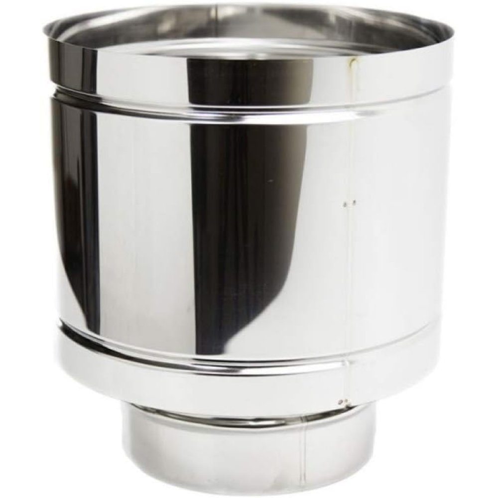 Zinco group fumaiolo a botte 4 venti inox base tonda innesto m m