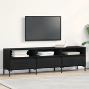 Mobile TV  Nero Quercia 150x30x44,5 cm Legno ingegnerizzato